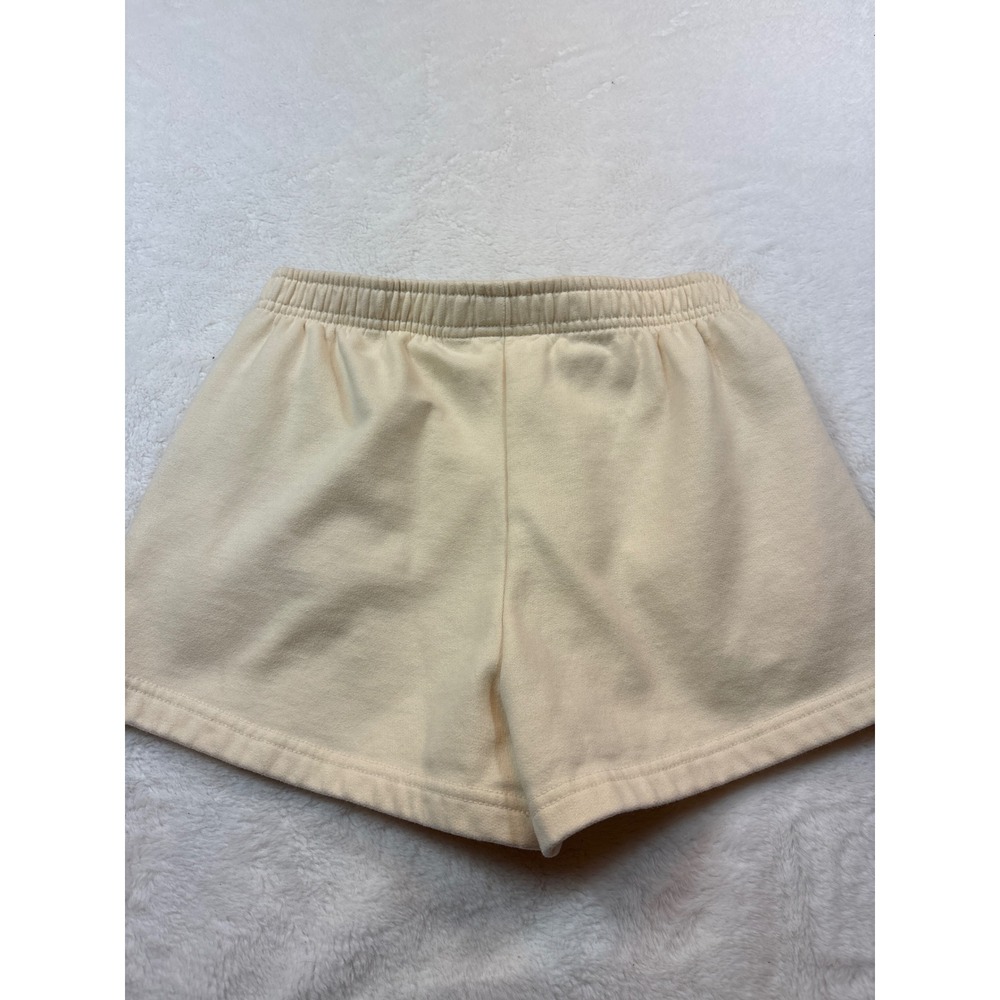 Billabong Womens Cream Fleece Sweat Shorts Graphic Logo Size Medium - Picture 4 of 4